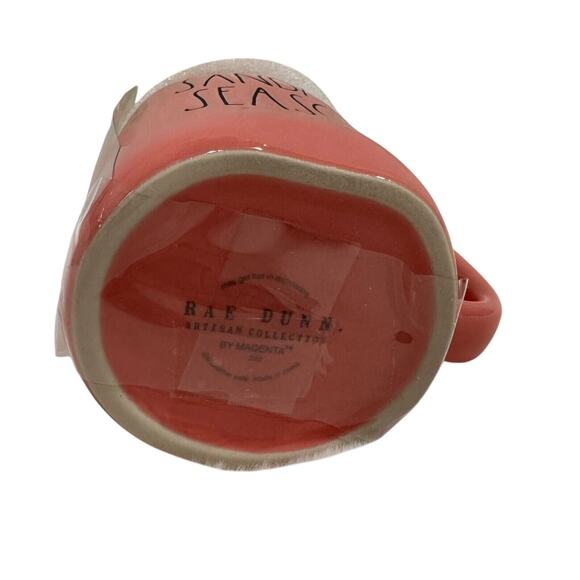 Rae Dunn Sandals Season Mug w Lid Palm Tree Summer Coffee Tea Cup Tropical Decor - Picture 4 of 4